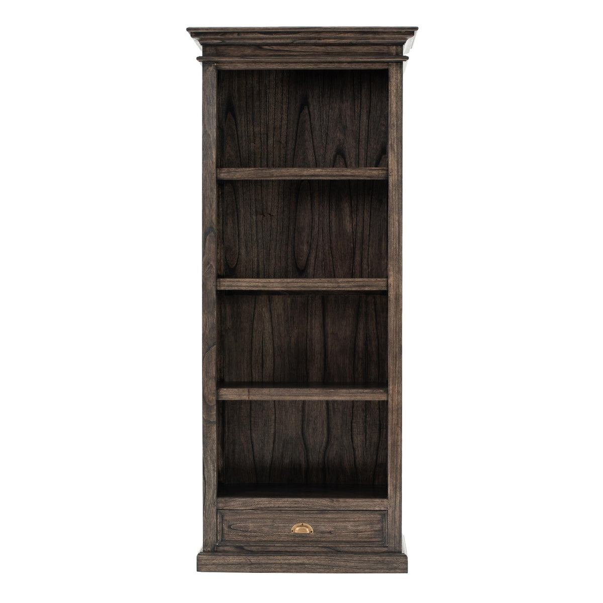 Black Wash Bookcase With One Drawer