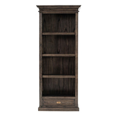 Black Wash Bookcase With One Drawer