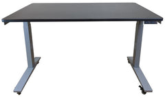 Premier Silver Dual Motor Electric Office Adjustable Standing Desk