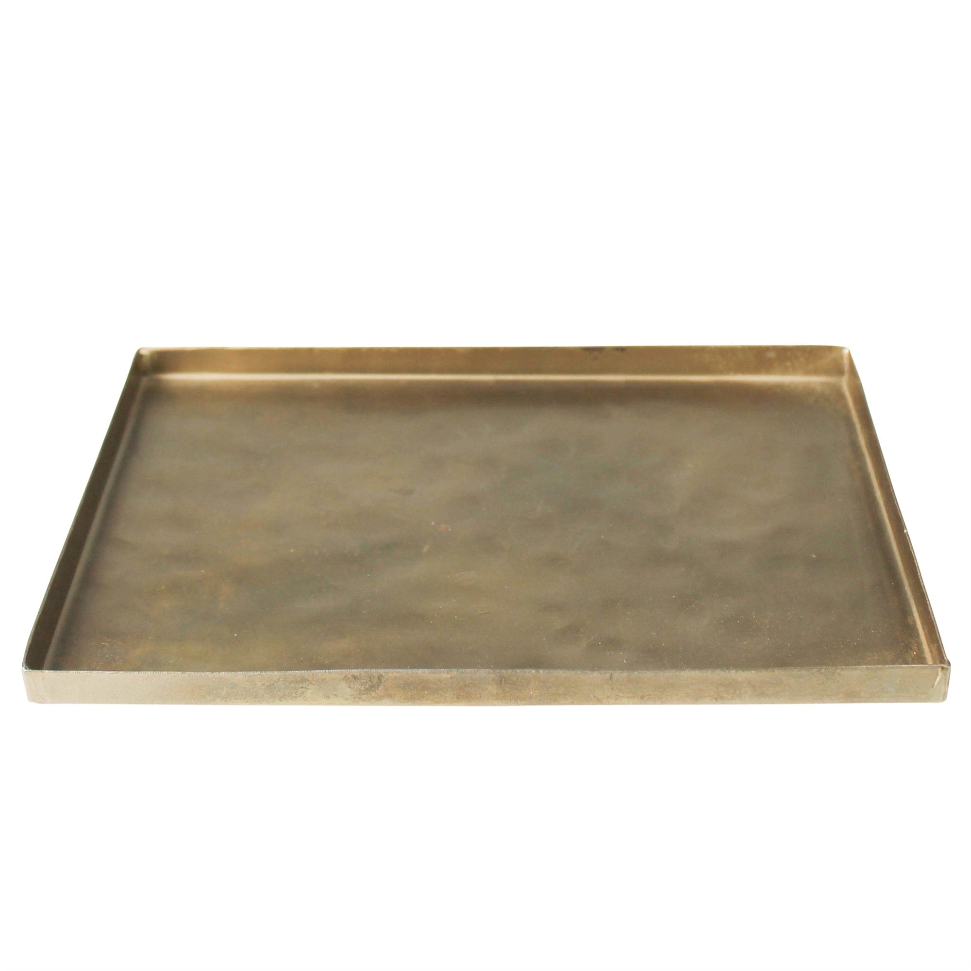 Jumbo Gold Metal Rectangular Tray