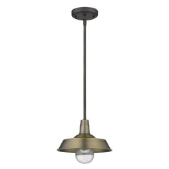 Brushed Gold Shallow Plate Adjustable Pendant Light