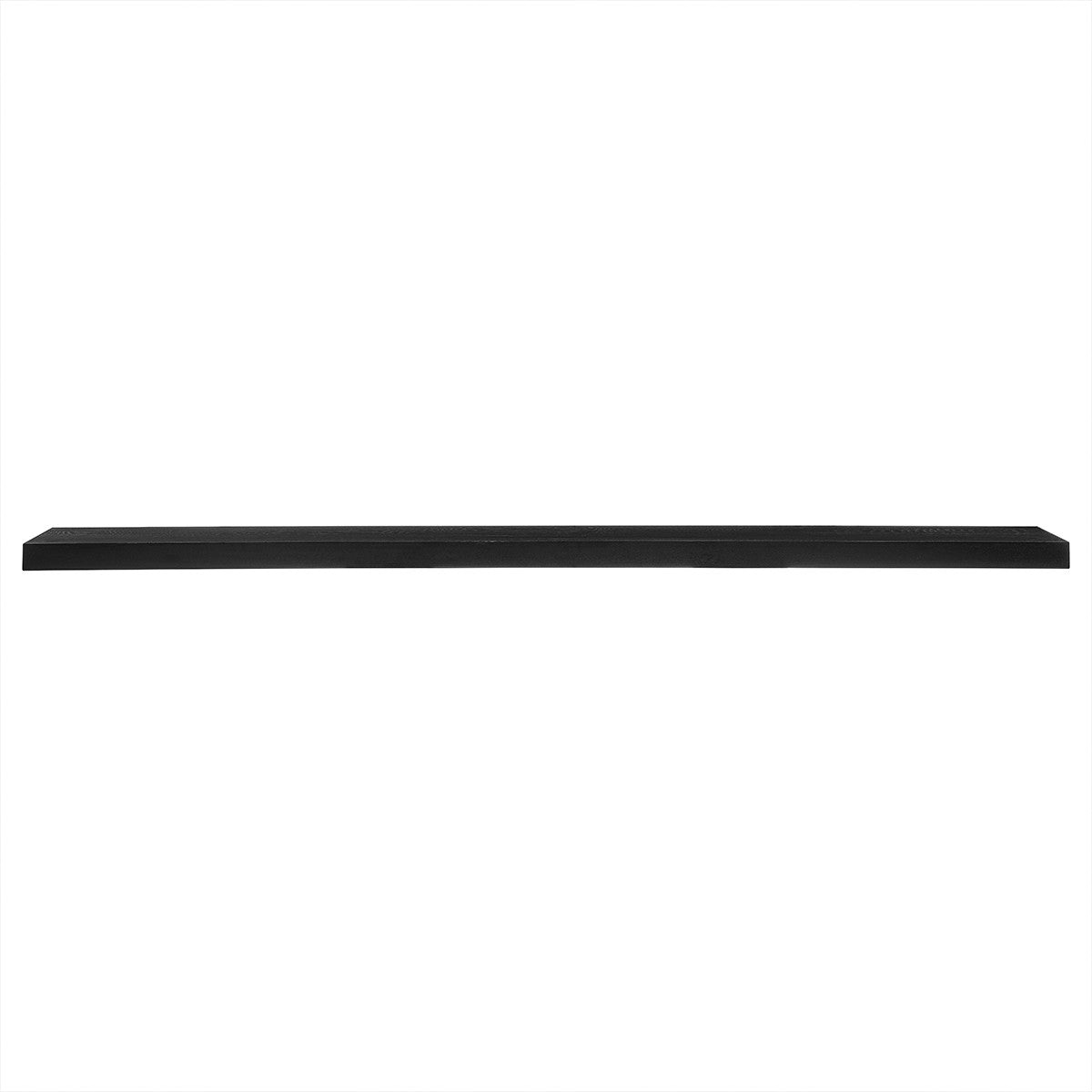 75" Black Wooden Floating Shelf