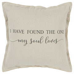 Gray Taupe Canvas Found the One Throw Pillow