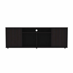 Black TV Stand Media Center with Two Cabinets