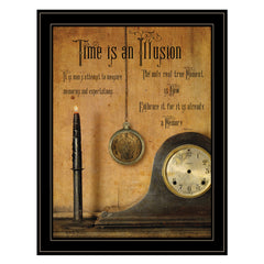 Time Is An Illusion 4 Black Framed Print Wall Art