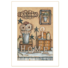 Family 10 White Framed Print Wall Art