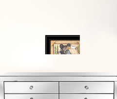 Set Of Two Bear Or Still Waiting 2 Black Framed Print Wall Art