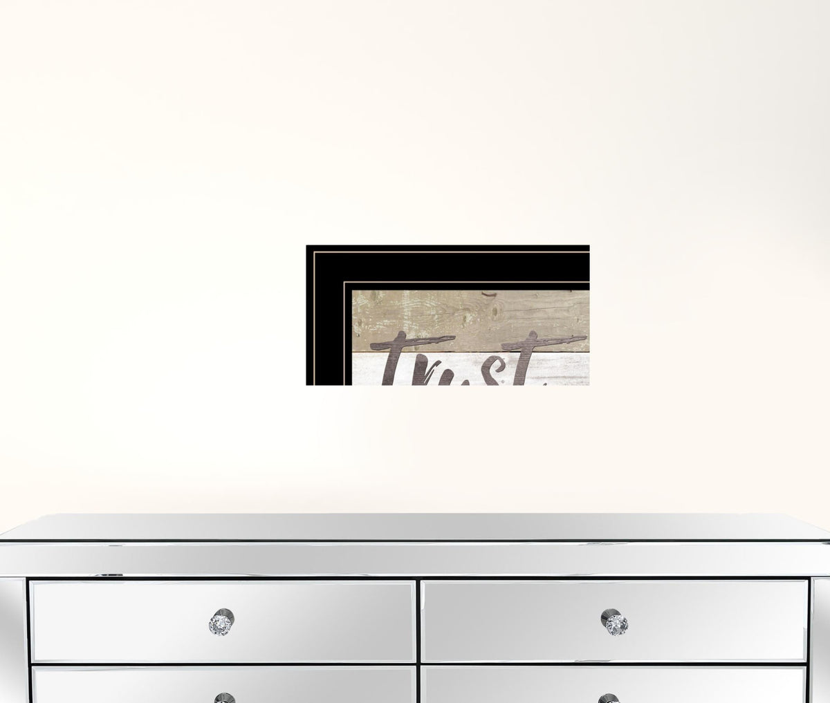 Set Of Two Trust In The Lord Black Framed Print Wall Art