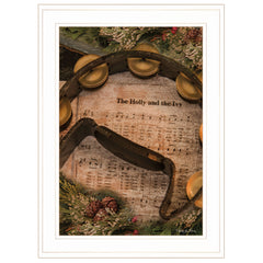 Holly And Ivy Christmas White Framed Print Wall Art