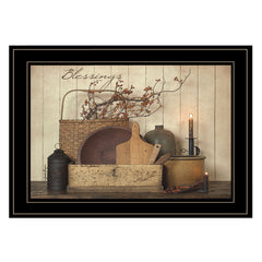 Count Your Blessing 2 Black Framed Print Wall Art