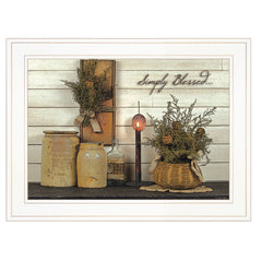 Simply Blessed 1 White Framed Print Wall Art