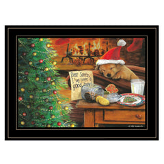 Ive Been A Good Boy 3 Black Framed Print Wall Art