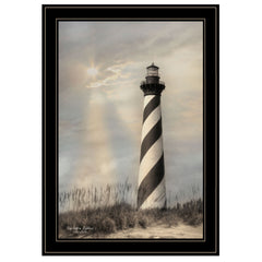 Cape Hatteras Lighthouse 3 Black Framed Print Wall Art