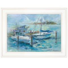 Dockside 2 White Framed Print Wall Art