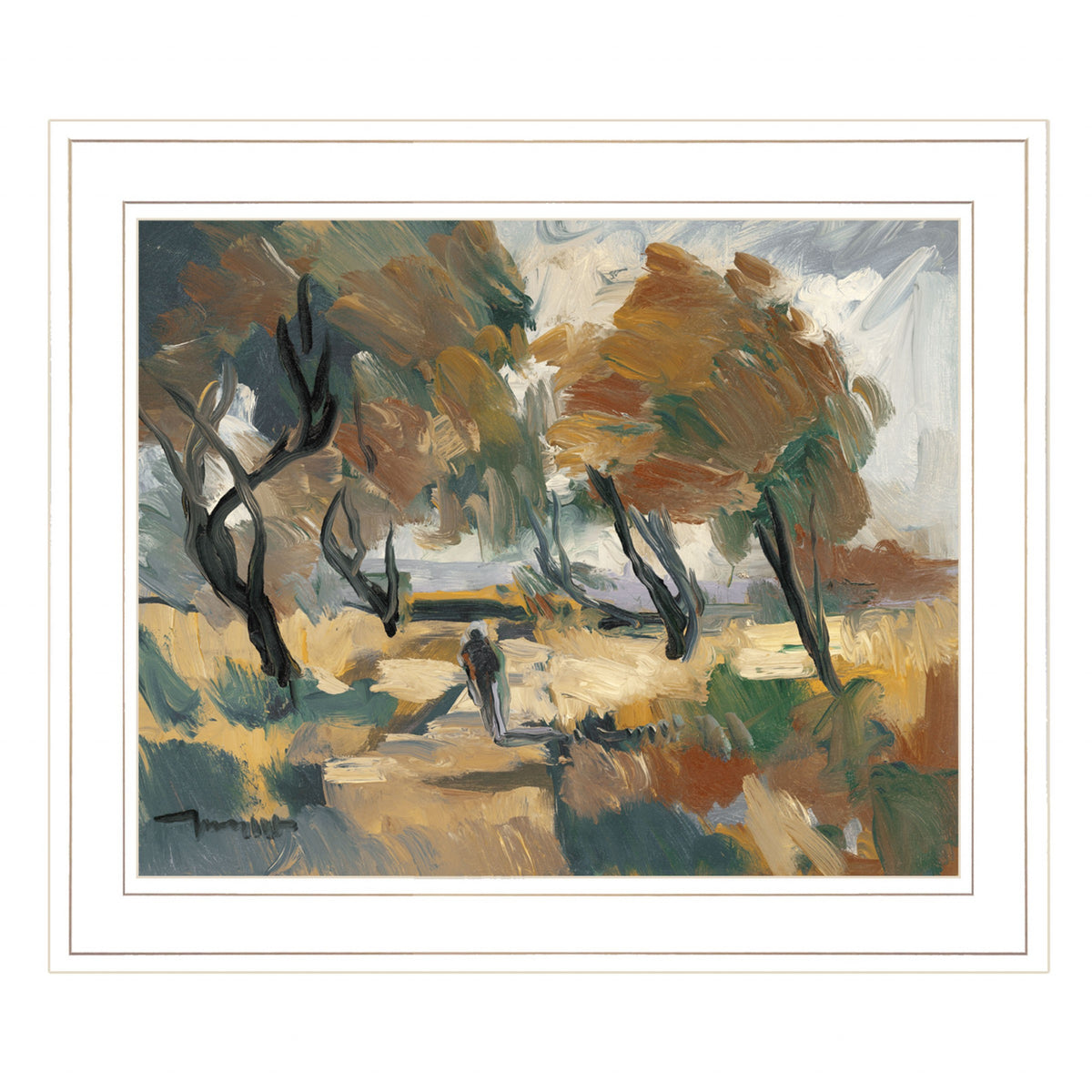 Early Walk 2 White Framed Print Wall Art