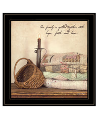 Quilted Together 3 Black Framed Print Wall Art