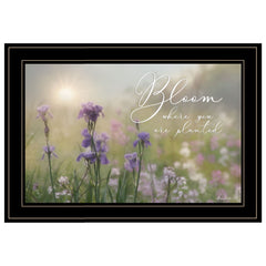 Bloom Where You Are Planted 2 Black Framed Print Wall Art