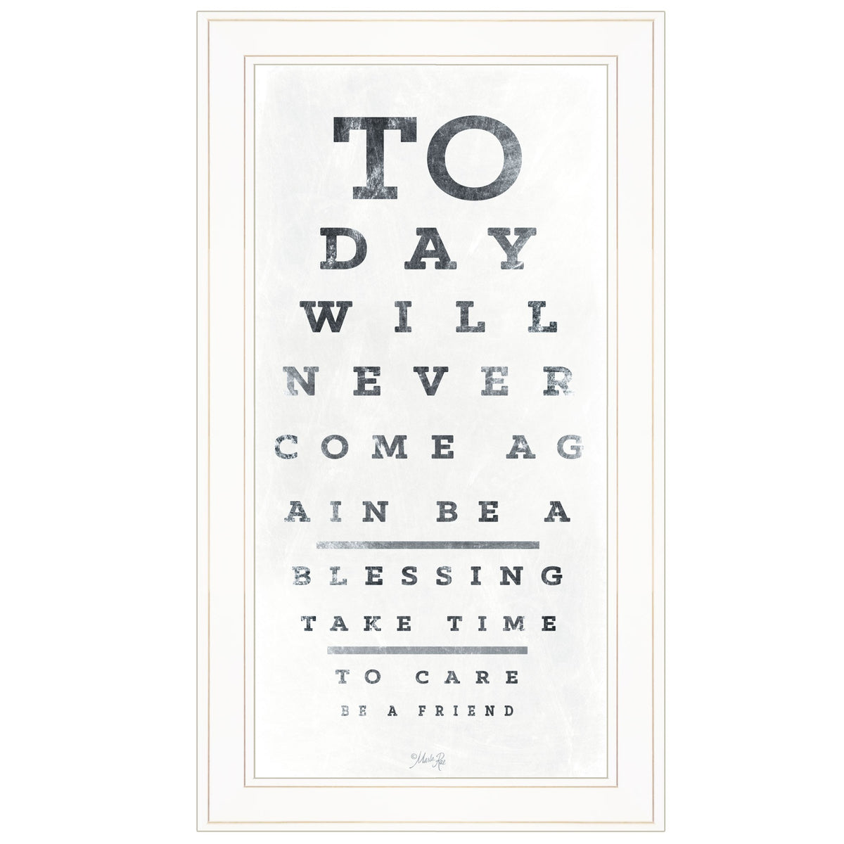 Eye Chart I 2 White Framed Print Wall Art