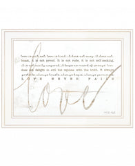Love Never Fails 2 White Framed Print Wall Art
