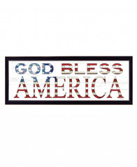 God Bless America 7 Black Framed Print Wall Art