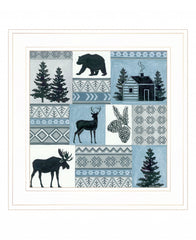 Cabin In The Woods 2 White Framed Print Wall Art