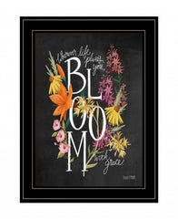 Bloom With Grace 4 Black Framed Print Wall Art