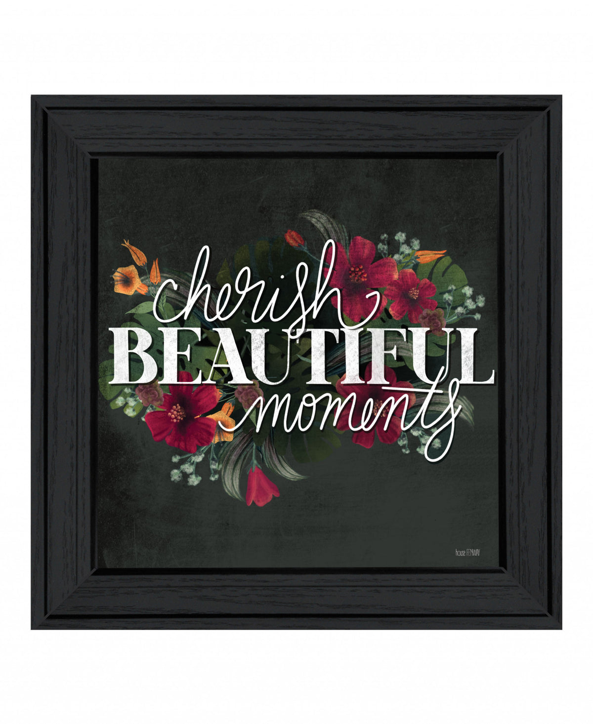 Cherish The Moments 3 Black Framed Print Wall Art