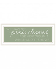 Panic Cleaned 1 White Framed Print Wall Art