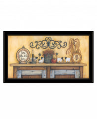 Come Gather At Our Table 1 Black Framed Print Wall Art