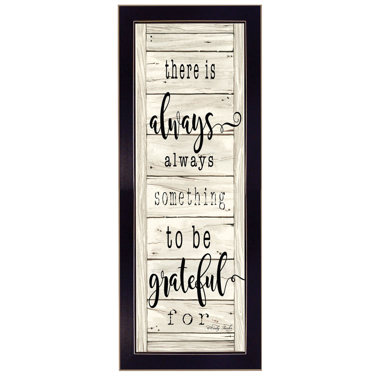 Be Grateful Black Framed Print Wall Art