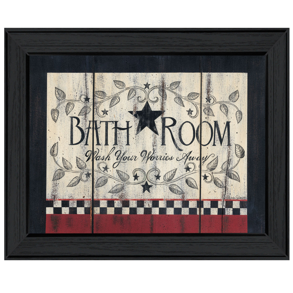 Bathroom 6 Black Framed Print Wall Art
