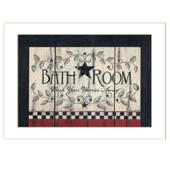 Bathroom 1 White Framed Print Wall Art