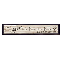 Kitchen Is The Heart Of The Home 2 Black Framed Print Wall Art