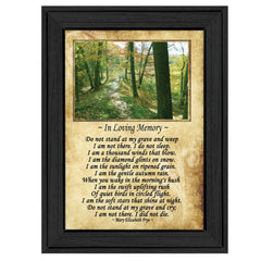 In Loving Memory 1 Black Framed Print Wall Art