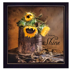 Choose To Shine Black Framed Print Wall Art