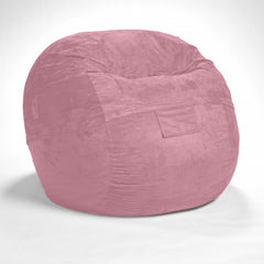 Classic Cozy Rosy Pink Bean Bag Chair