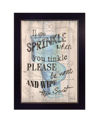 If You Sprinkle When You Tinkle Black Framed Print Wall Art