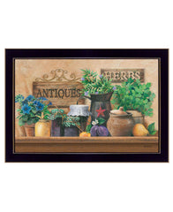 Antiques &amp; Herbs Black Framed Print Wall Art