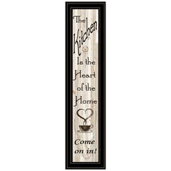 Kitchen Is The Heart Of The Home 18 Black Framed Print Wall Art