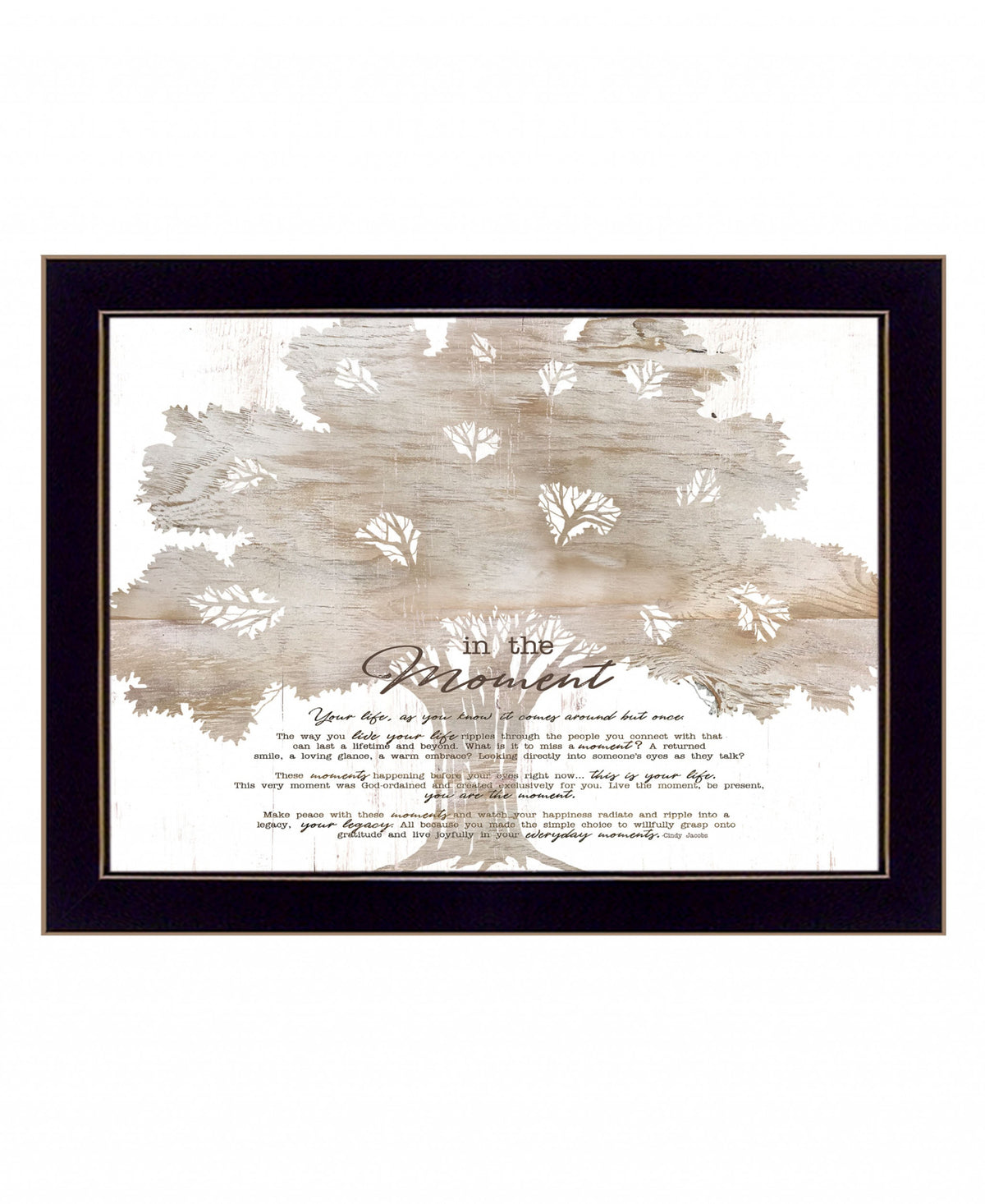 In The Moment 1 Black Framed Print Wall Art