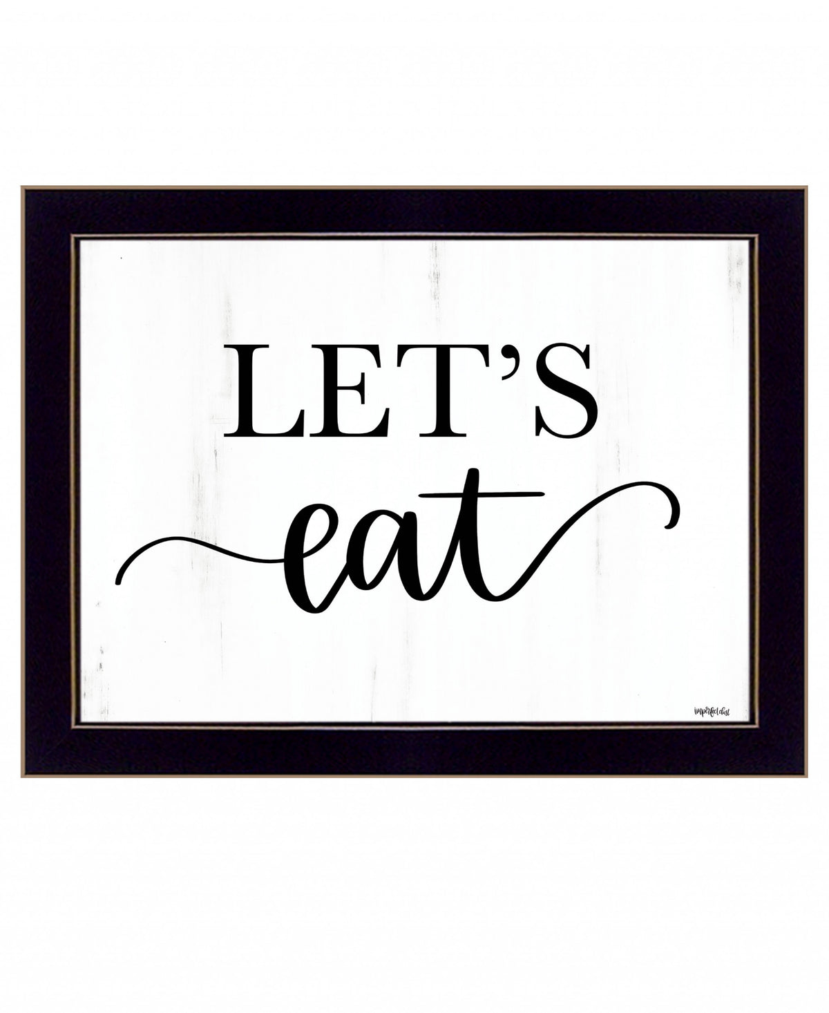 Lets Eat 1 Black Framed Print Wall Art