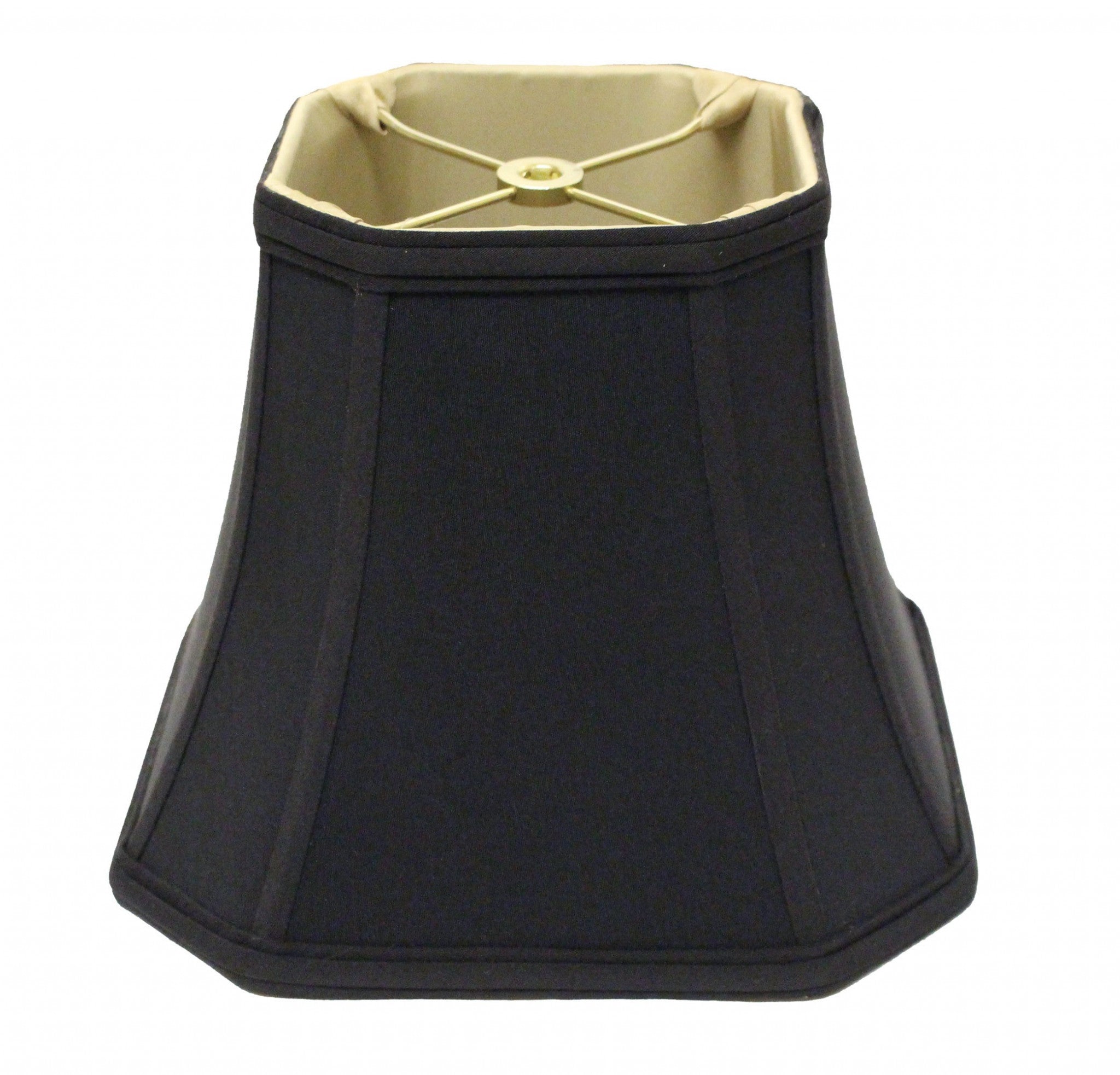 14" Black with Bronze Lining Slanted Square Bell No Slub Lampshade