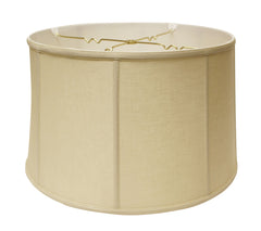 13" Pale Brown Throwback Drum Linen Lampshade