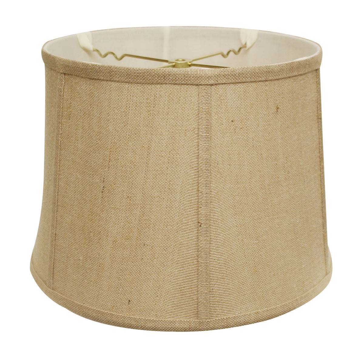 15" Golden Fiber Throwback Drum Burlap Lampshade