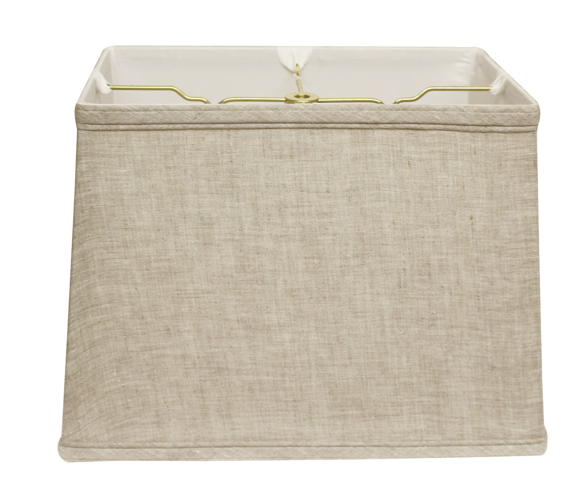 16" Cream Throwback Rectangle Linen Lampshade