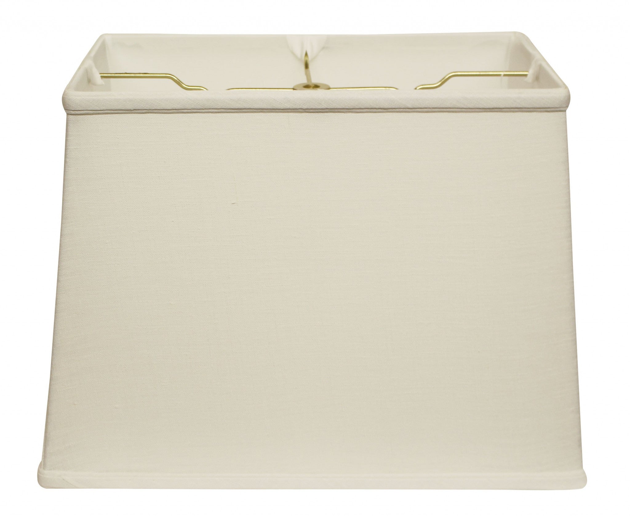 18" White Throwback Rectangle Linen Lampshade