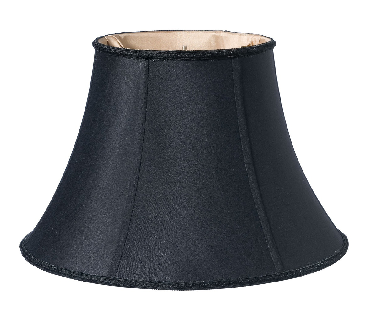 14" Black Slanted Bell Paperback Shantung Lampshade