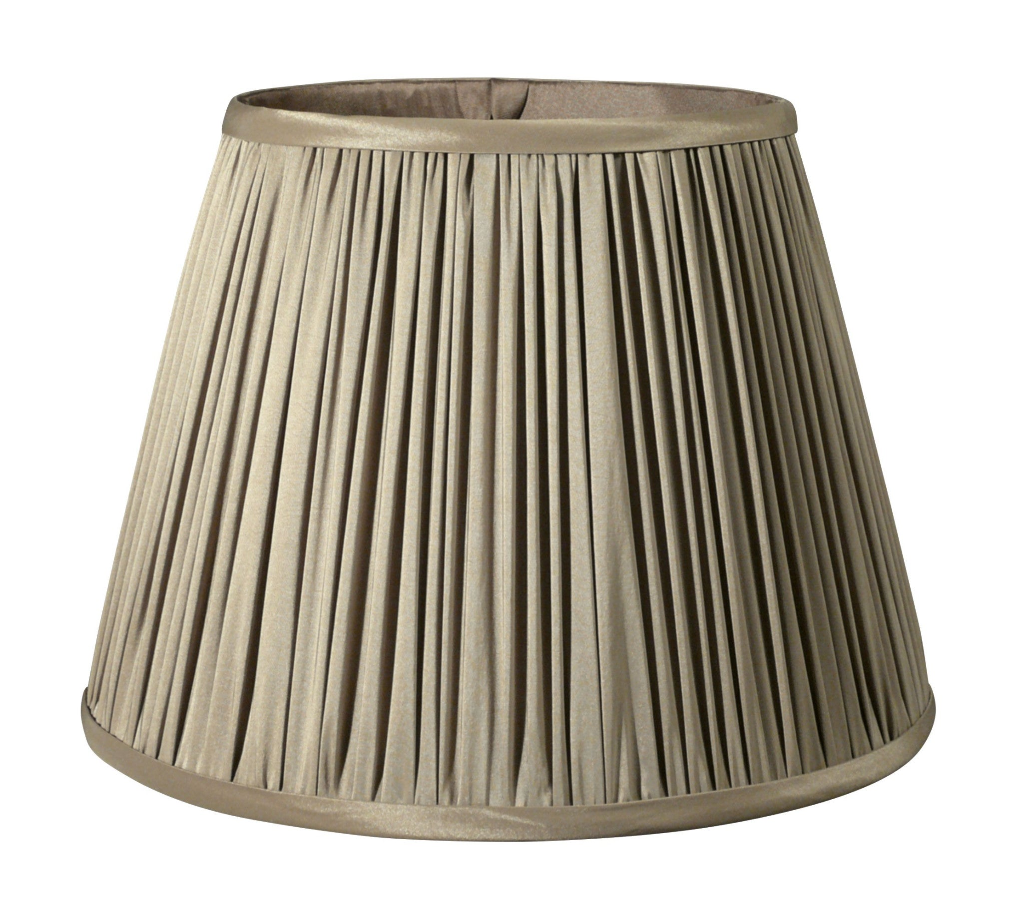 11" Ash Slanted Paperback Pleated Tafetta Lampshade