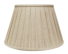 18" Cream Slanted Paperback Linen Lampshade with Box Pleat