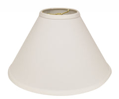 15" White Deep Cone Slanted No Slub Lampshade